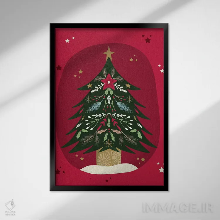 تابلو دکوراتیو "آرزوی کریسمس ۱" اثر لوییز آلن - نمای قابدار مشکی