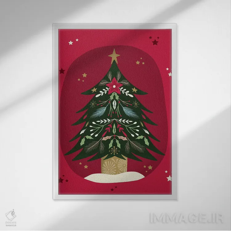 تابلو دکوراتیو "آرزوی کریسمس ۱" اثر لوییز آلن - نمای قابدار سفید