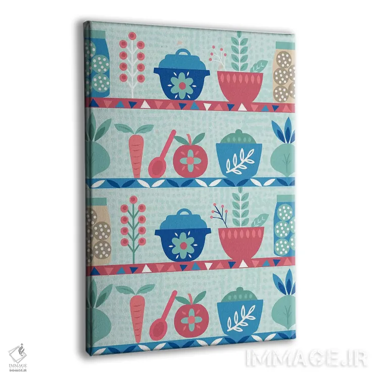 تابلو دکوراتیو "زمان آشپزخانه ۲" اثر لوییز آلن - نمای پرسپکتیو محصول