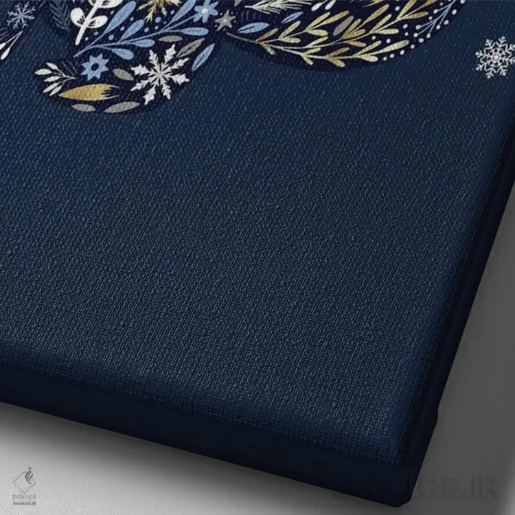 تابلو دکوراتیو "جنگل زمستانی باشکوه ۱" اثر لوییز آلن - نمای نزدیک بافت بوم