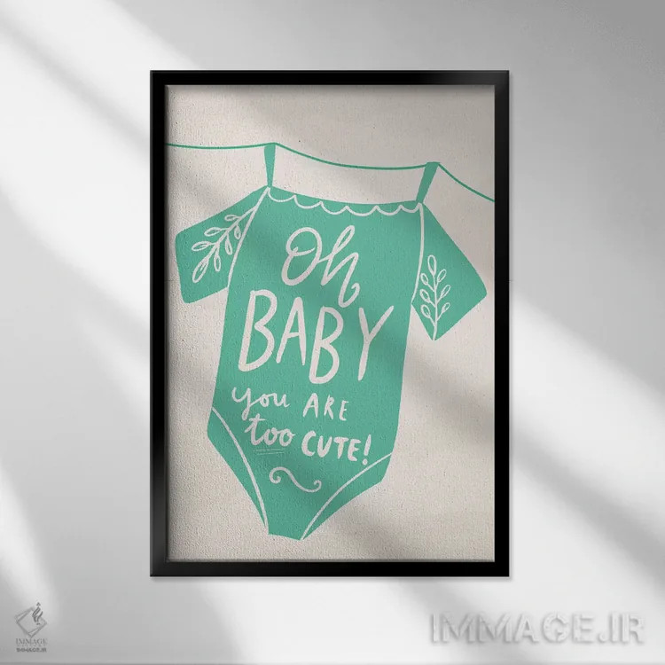 تابلو دکوراتیو "اوه عزیزم!" اثر لوییز آلن - نمای قابدار مشکی