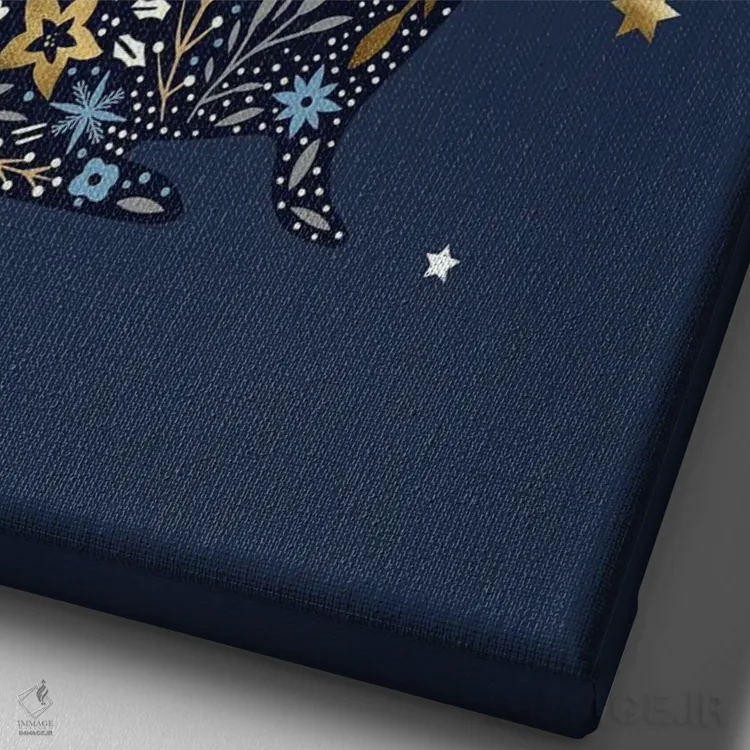 تابلو دکوراتیو "جنگل زمستانی باشکوه" اثر لوییز آلن - نمای نزدیک بافت بوم