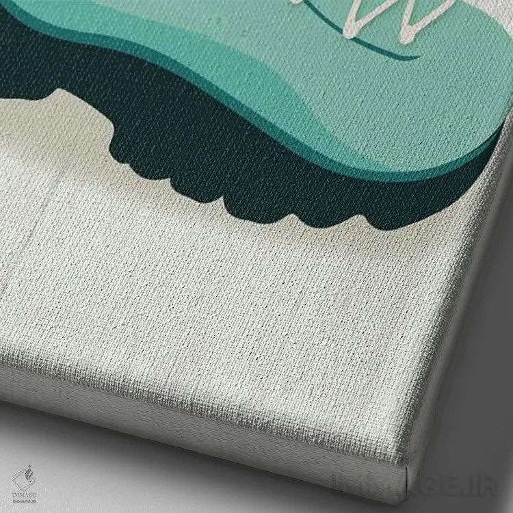 تابلو مدرن "چکمه های گلدار" اثر لوییز آلن - نمای نزدیک بافت بوم