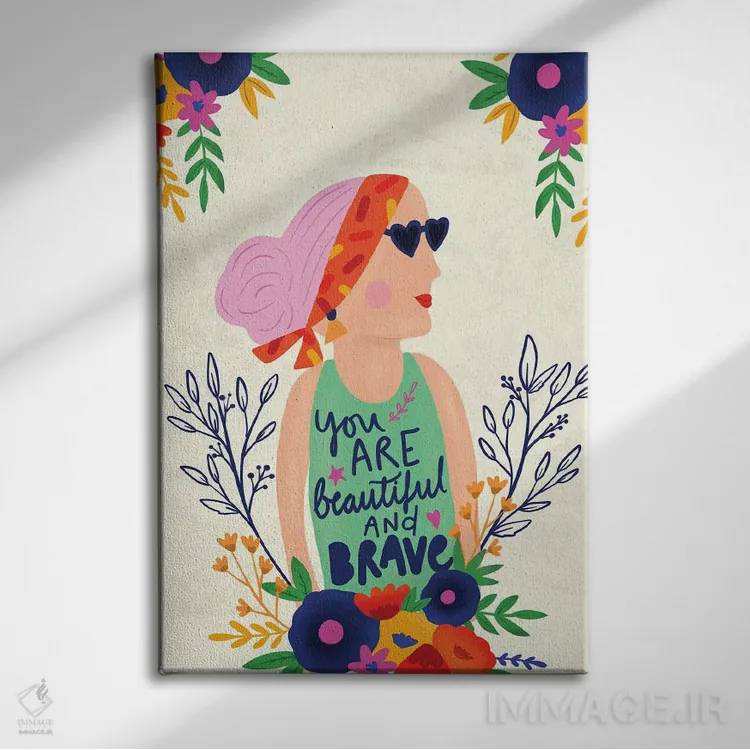 تابلو دکوراتیو "خودت را بپذیر" اثر لوییز آلن - نمای روبهرو روی دیوار