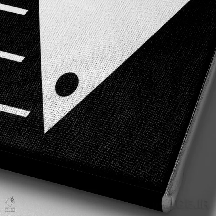 تابلو انتزاعی "تعادل" اثر لورا اوبون - نمای نزدیک بافت بوم