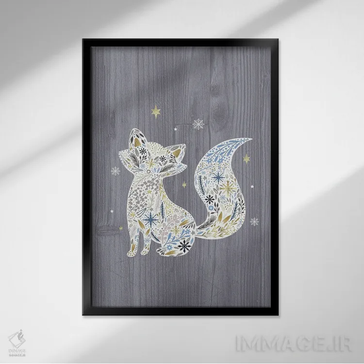 تابلو دکوراتیو "جنگل زمستانی باشکوه ۲" اثر لوییز آلن - نمای قابدار مشکی