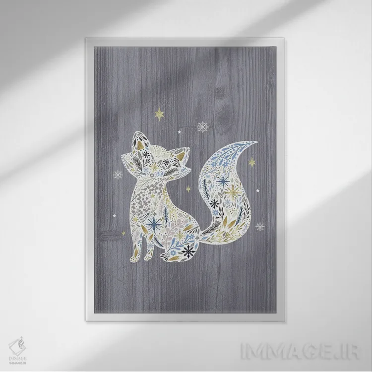 تابلو دکوراتیو "جنگل زمستانی باشکوه ۲" اثر لوییز آلن - نمای قابدار سفید