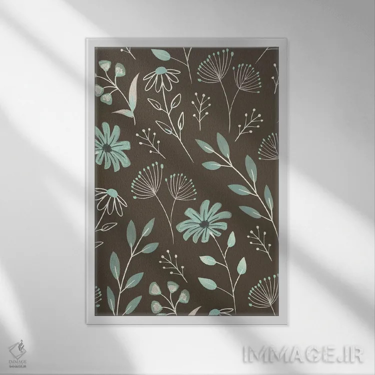 تابلو دکوراتیو "رنگ های ملایم خانه روستایی ۴" اثر لوییز آلن - نمای قابدار سفید