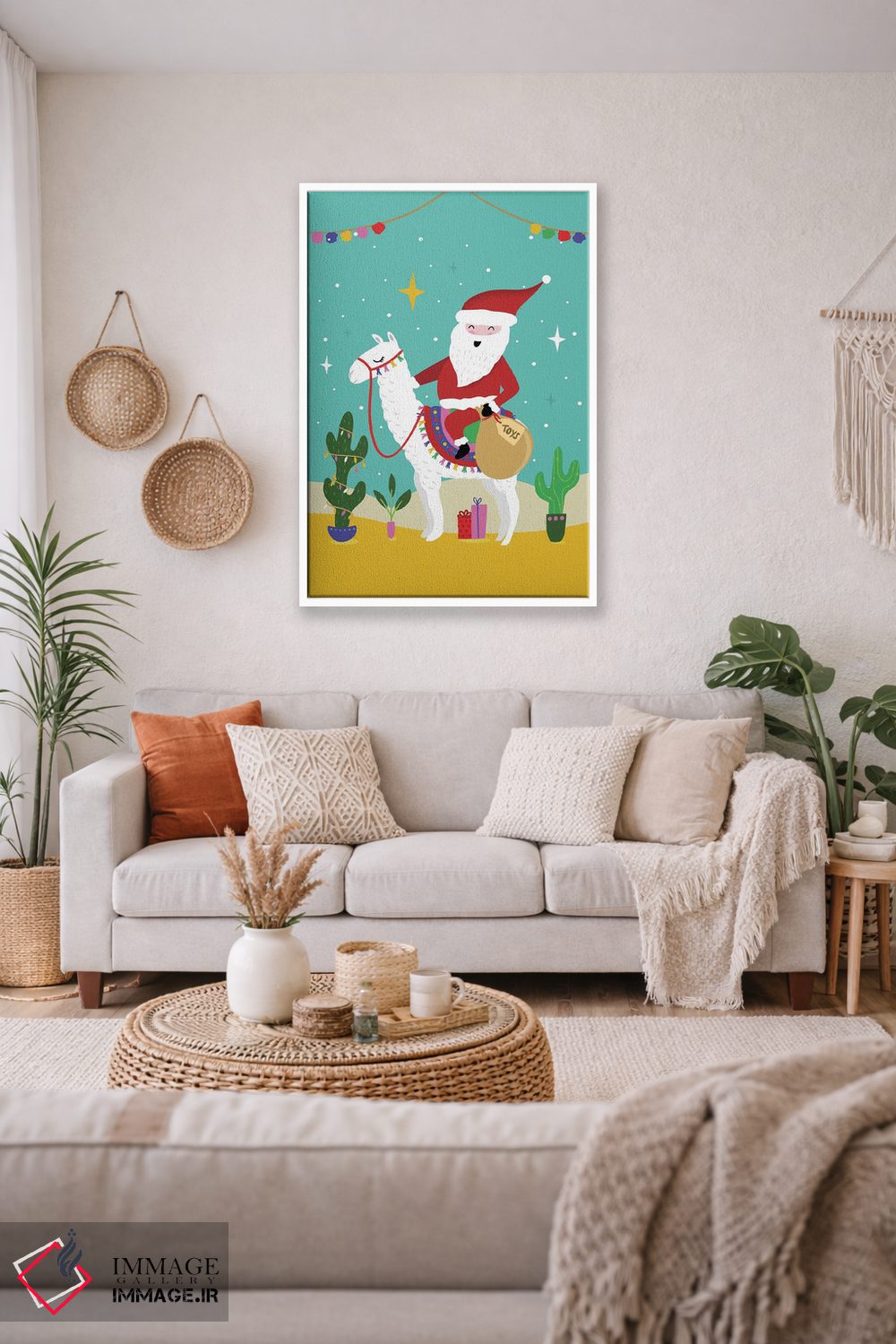 تابلو دکوراتیو "کریسمس مبارک " اثر لوییز آلن - D2W