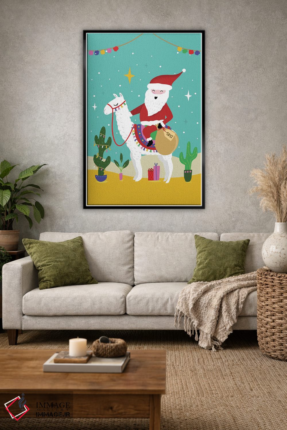تابلو دکوراتیو "کریسمس مبارک " اثر لوییز آلن - D1B