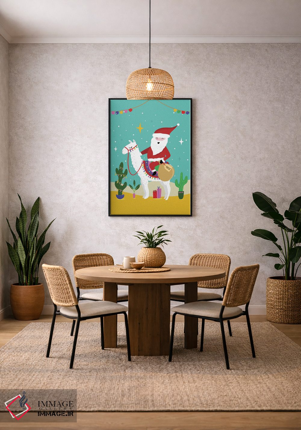 تابلو دکوراتیو "کریسمس مبارک " اثر لوییز آلن - D3B