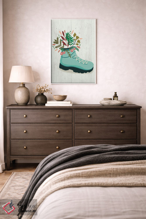 تابلو مدرن "چکمه های گلدار" اثر لوییز آلن - D3W