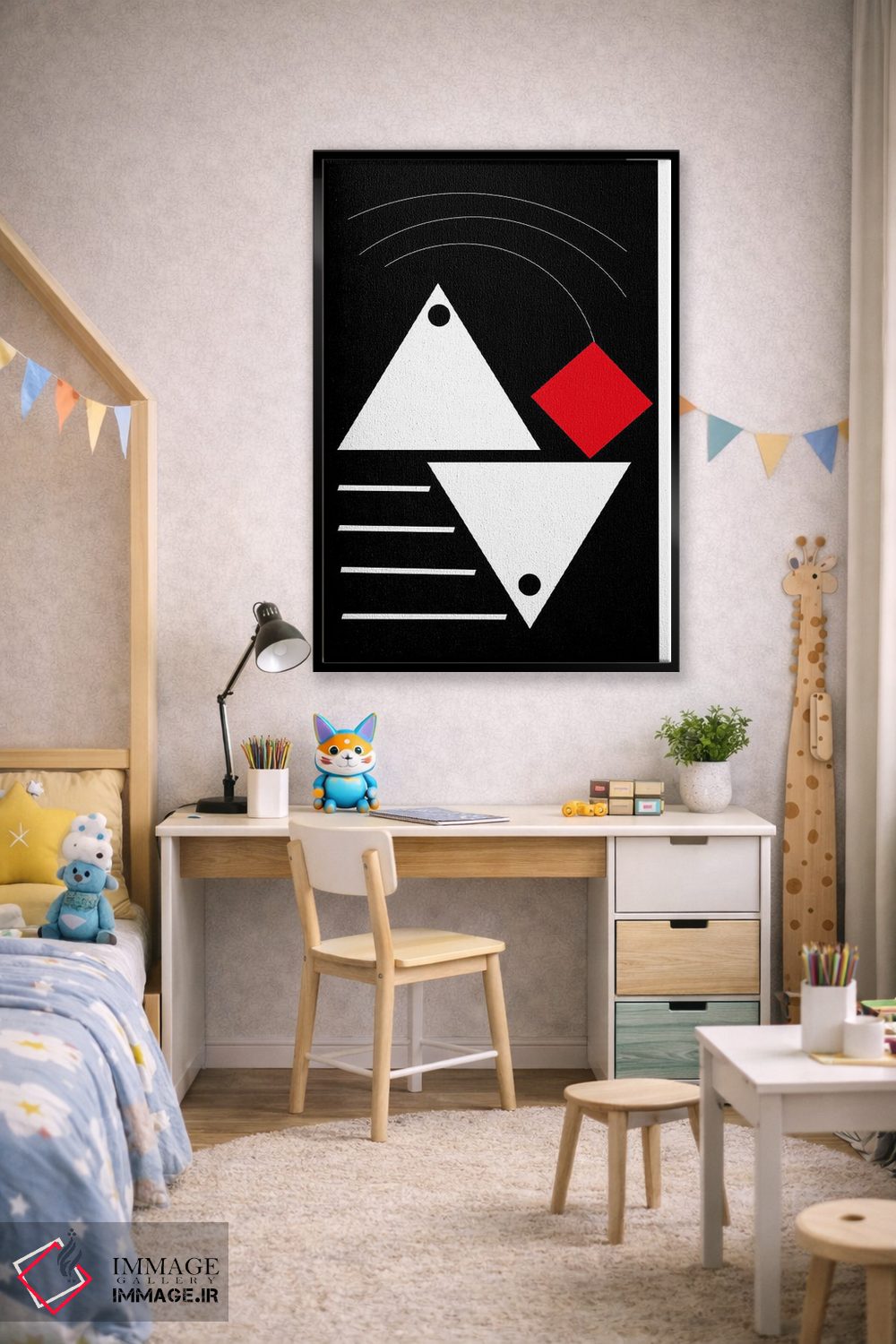 تابلو انتزاعی "تعادل" اثر لورا اوبون - D2B