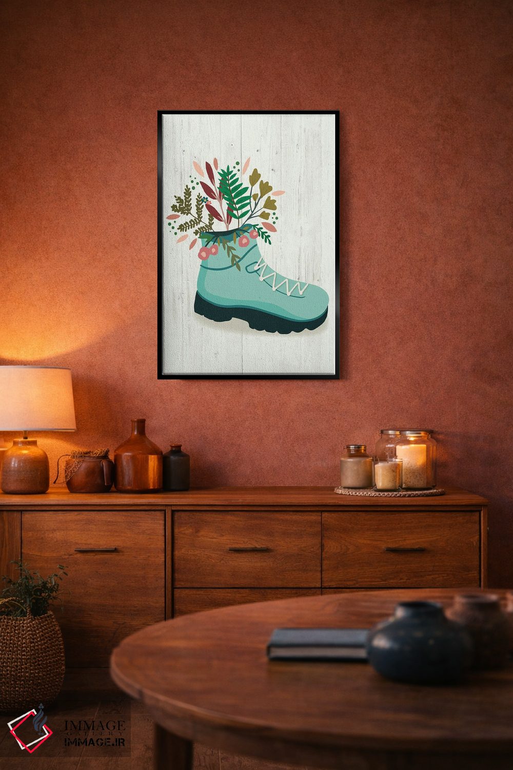 تابلو مدرن "چکمه های گلدار" اثر لوییز آلن - D6B