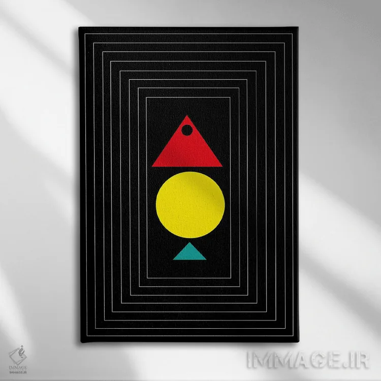 تابلو انتزاعی "مرا پیدا کن" اثر لورا اوبون - نمای روبهرو روی دیوار