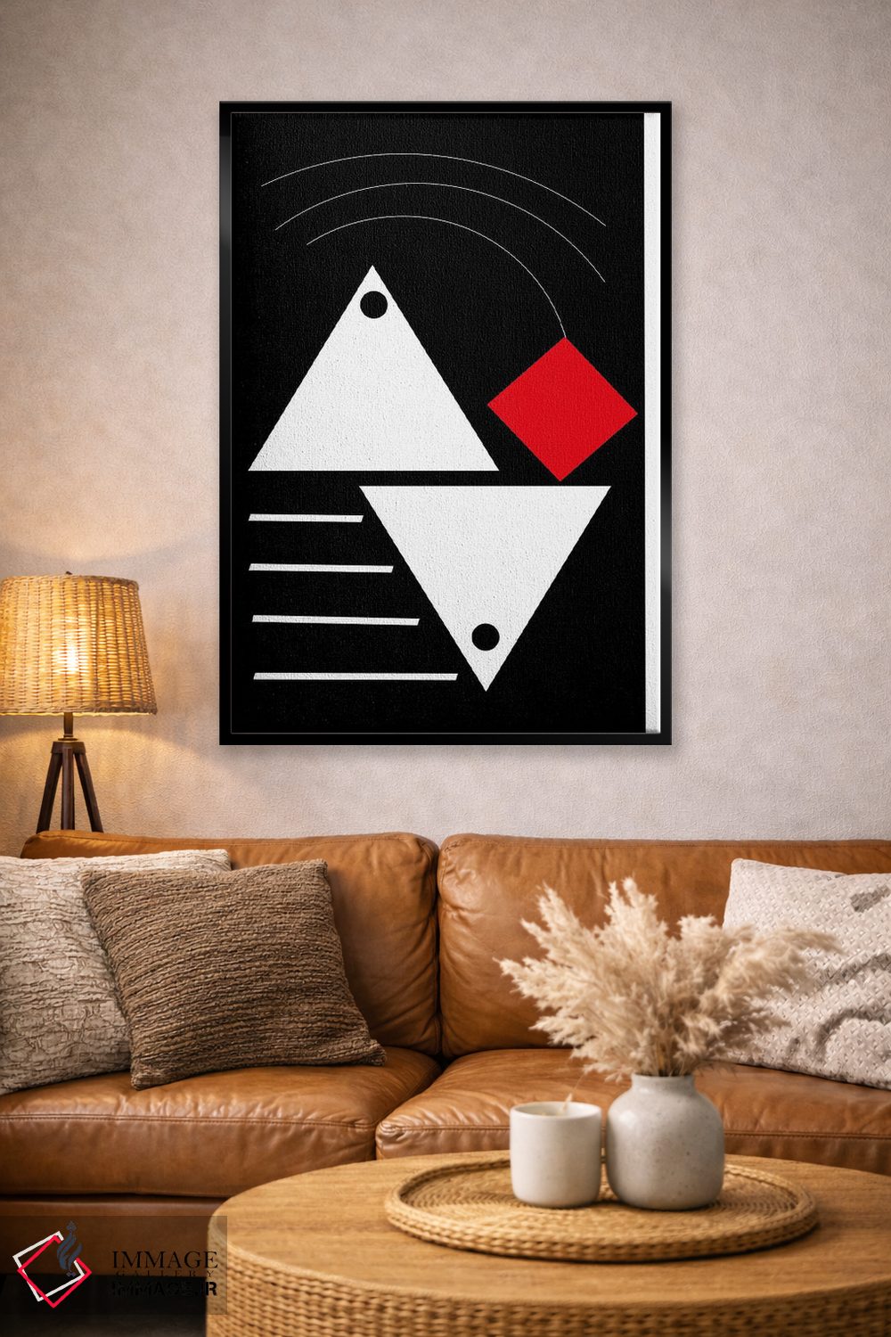 تابلو انتزاعی "تعادل" اثر لورا اوبون - D5B