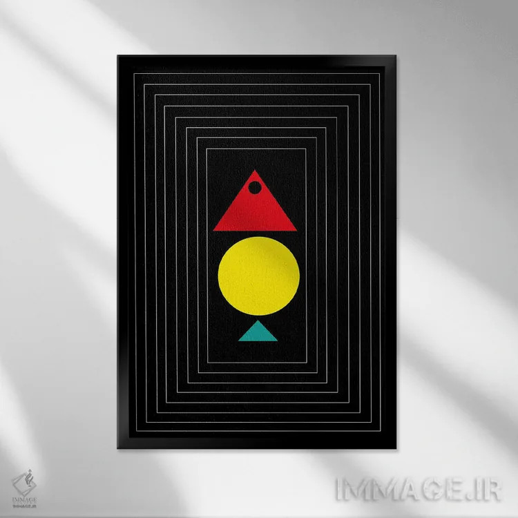 تابلو انتزاعی "مرا پیدا کن" اثر لورا اوبون - نمای قابدار مشکی