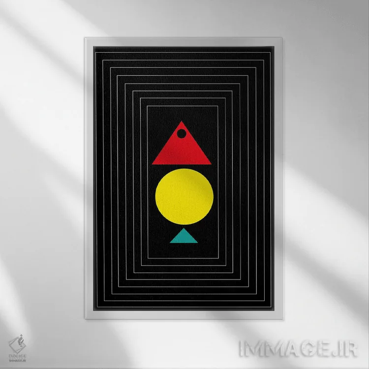 تابلو انتزاعی "مرا پیدا کن" اثر لورا اوبون - نمای قابدار سفید