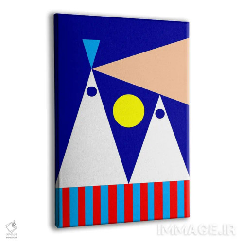 تابلو انتزاعی "شب های صاف" اثر لورا اوبون - نمای پرسپکتیو محصول