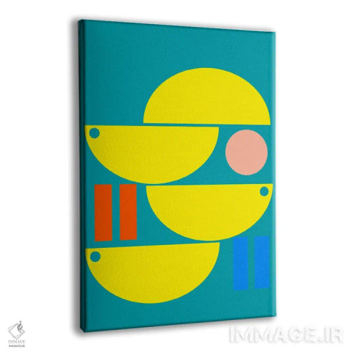 تابلو انتزاعی "با ناآرامی راحت باش" اثر لورا اوبون - نمای پرسپکتیو محصول