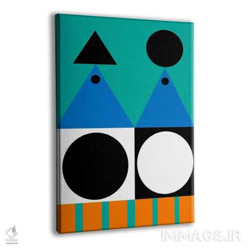 تابلو انتزاعی "ناسازگاری سازگار" اثر لورا اوبون - نمای پرسپکتیو محصول