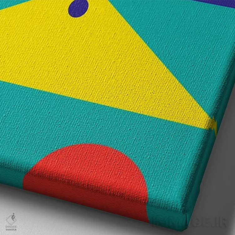 تابلو انتزاعی "شناور بودن" اثر لورا اوبون - نمای نزدیک بافت بوم