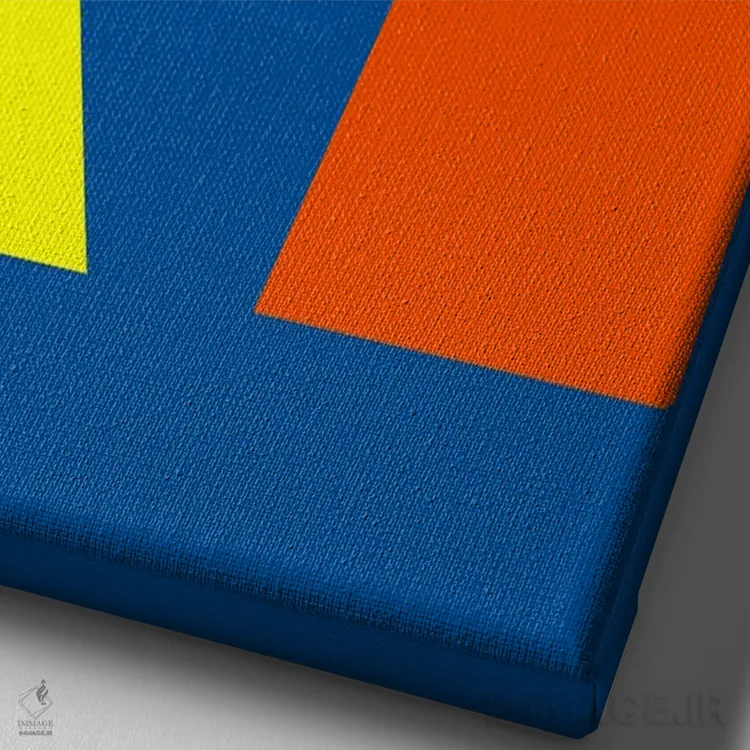 تابلو انتزاعی "حرکت مداوم" اثر لورا اوبون - نمای نزدیک بافت بوم