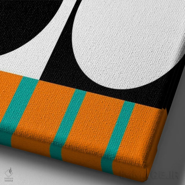 تابلو انتزاعی "ناسازگاری سازگار" اثر لورا اوبون - نمای نزدیک بافت بوم