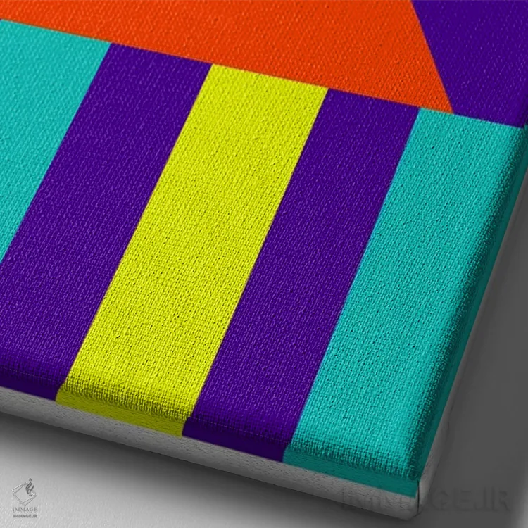 تابلو انتزاعی "لذت را ادامه بده" اثر لورا اوبون - نمای نزدیک بافت بوم