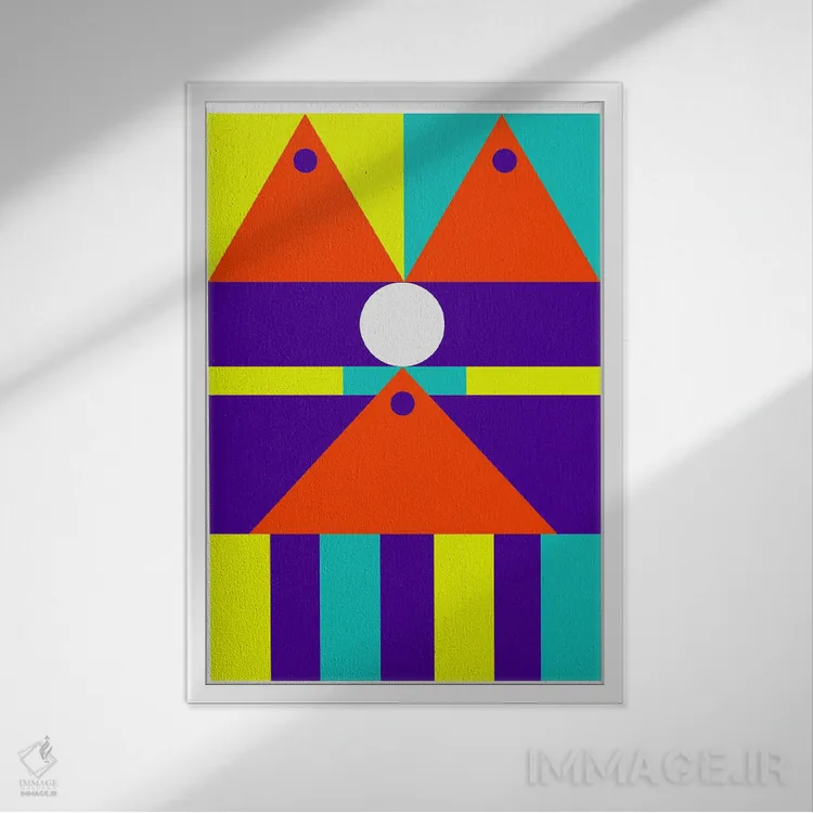 تابلو انتزاعی "لذت را ادامه بده" اثر لورا اوبون - نمای قابدار سفید