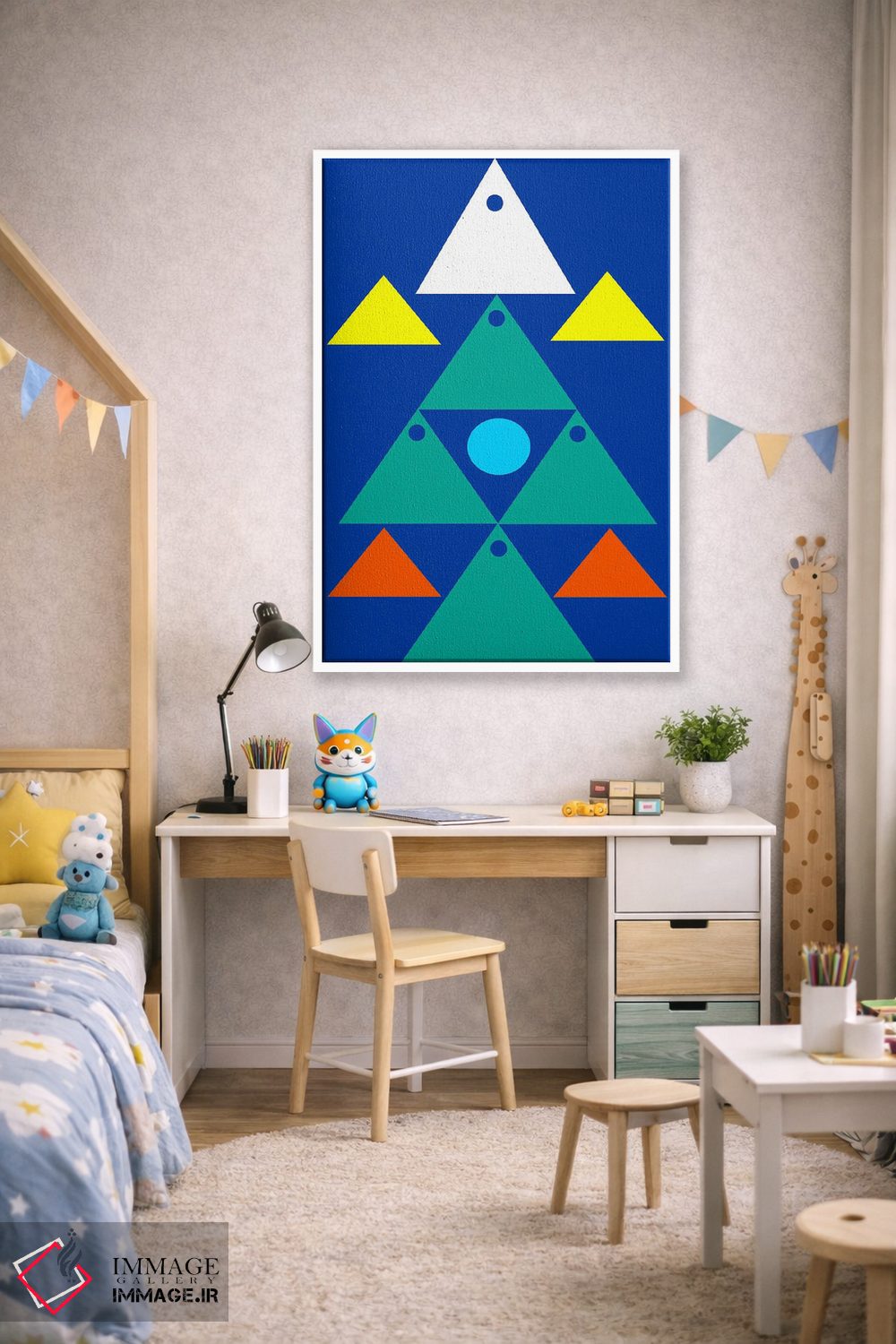 تابلو انتزاعی "با هم می توانیم" اثر لورا اوبون - D1W