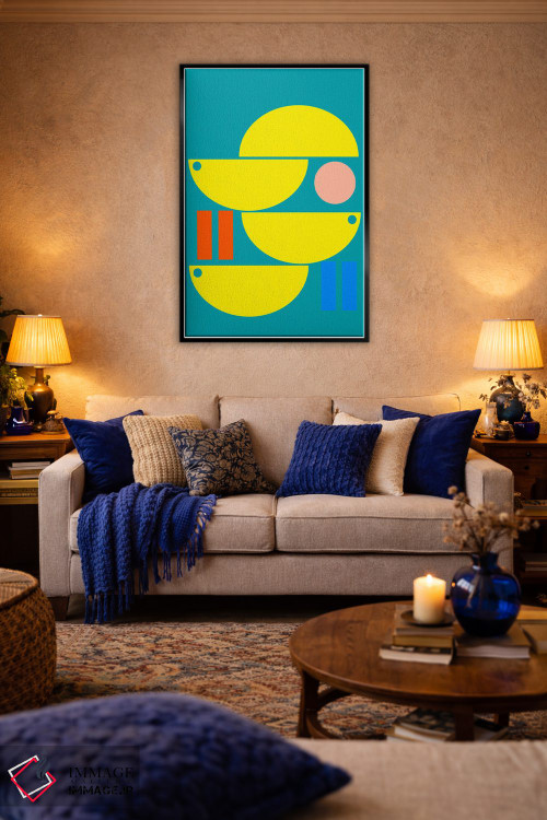 تابلو انتزاعی "با ناآرامی راحت باش" اثر لورا اوبون - D4B