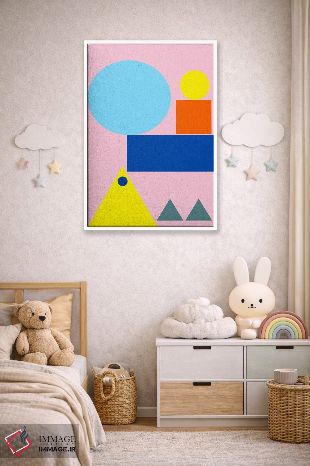 تابلو انتزاعی "بازی کن" اثر لورا اوبون - D3W