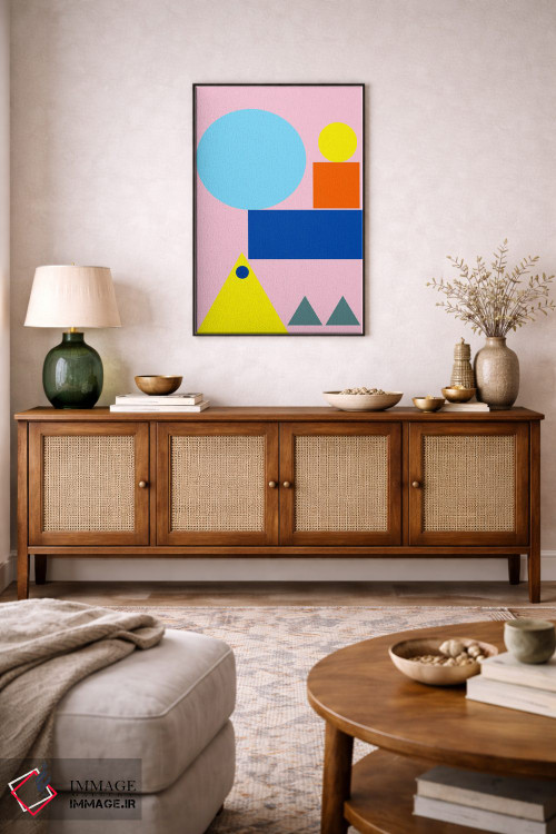 تابلو انتزاعی "بازی کن" اثر لورا اوبون - D4B