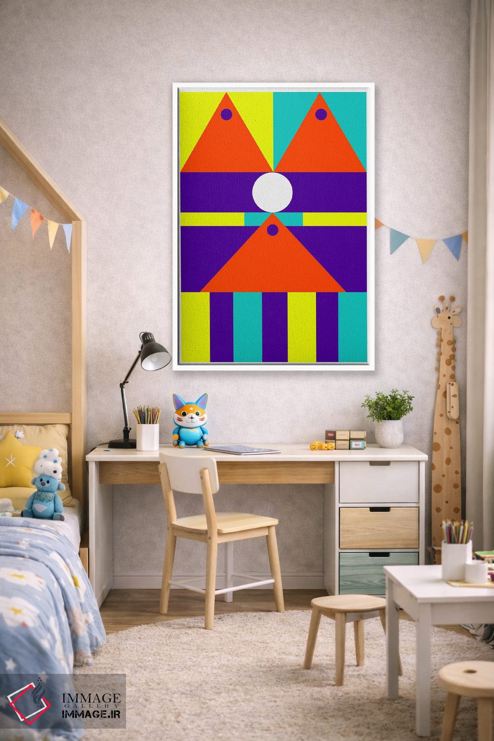 تابلو انتزاعی "لذت را ادامه بده" اثر لورا اوبون - D1W