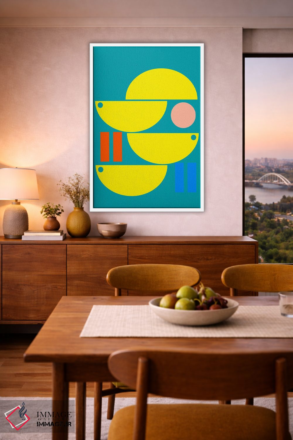 تابلو انتزاعی "با ناآرامی راحت باش" اثر لورا اوبون - D6W