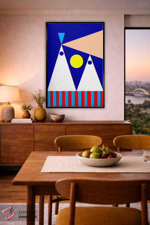 تابلو انتزاعی "شب های صاف" اثر لورا اوبون - D6B