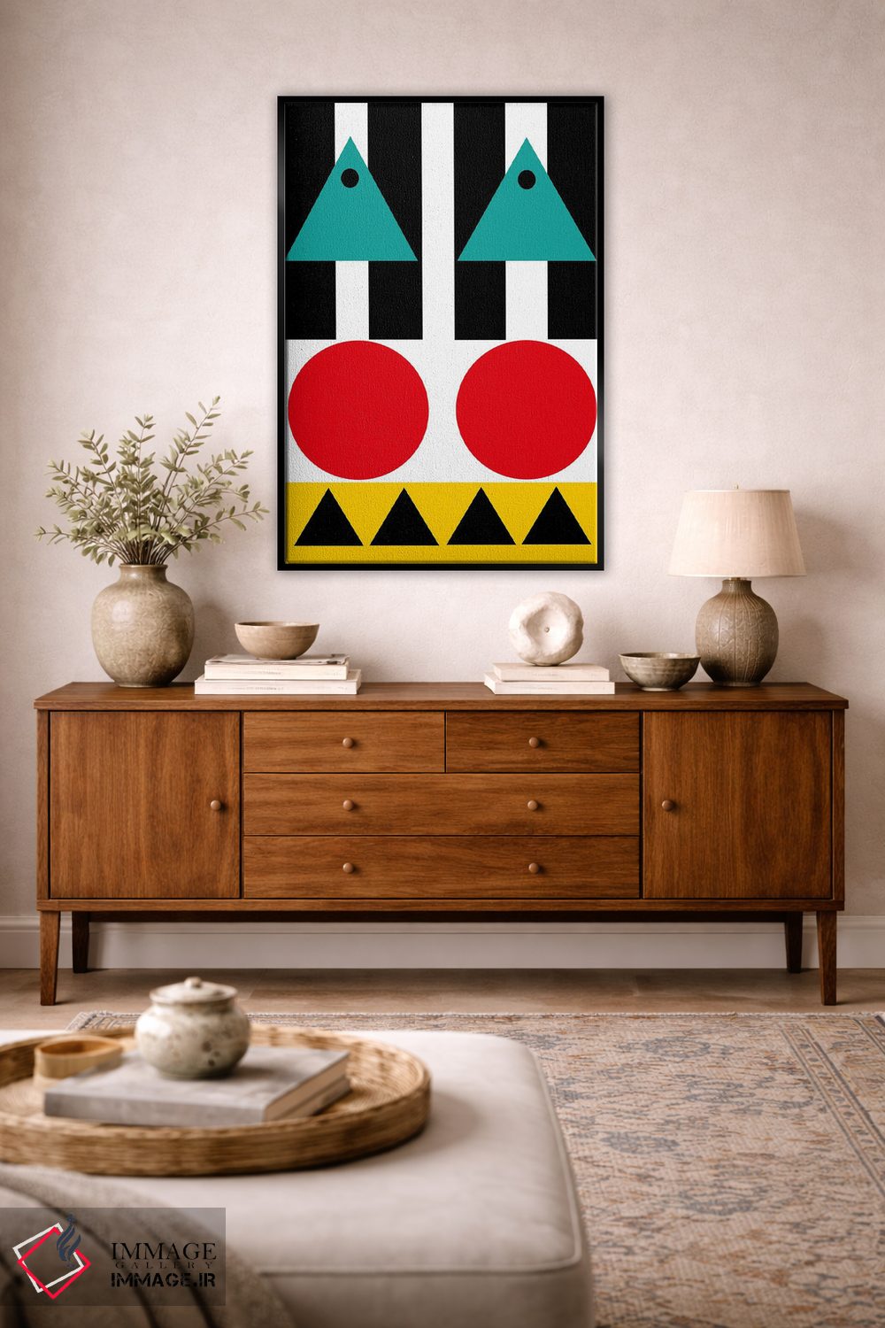 تابلو انتزاعی "تعادل کار و زندگی" اثر لورا اوبون - D5B