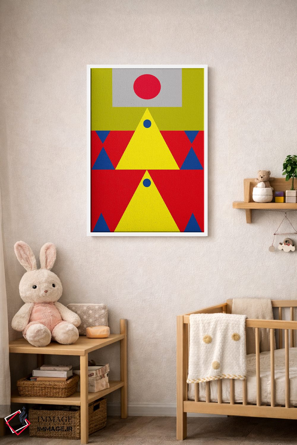 تابلو انتزاعی "ساختن قلعه" اثر لورا اوبون - D3W