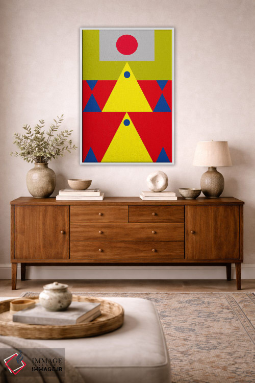 تابلو انتزاعی "ساختن قلعه" اثر لورا اوبون - D4W