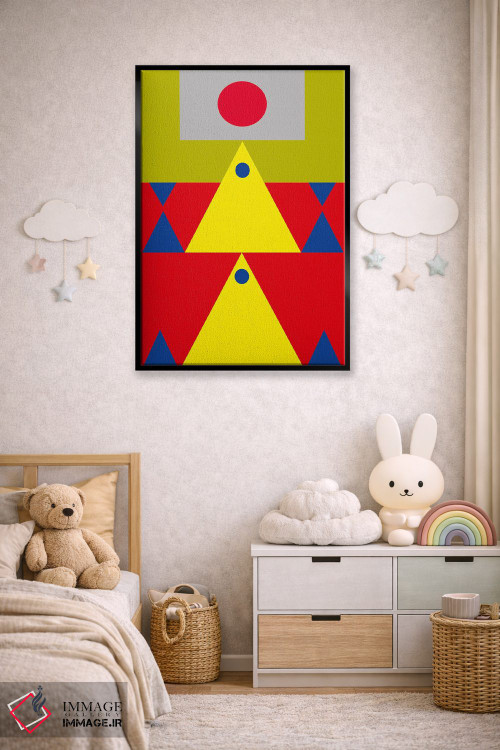 تابلو انتزاعی "ساختن قلعه" اثر لورا اوبون - D6B