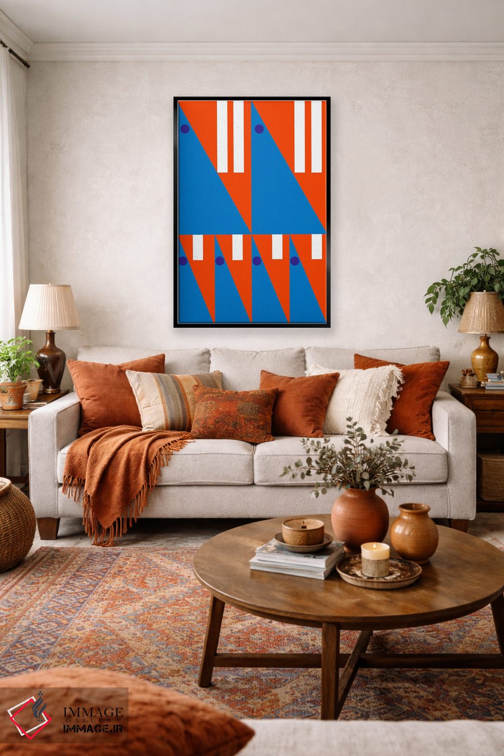 تابلو انتزاعی "آهسته اما پیوسته" اثر لورا اوبون - D4B