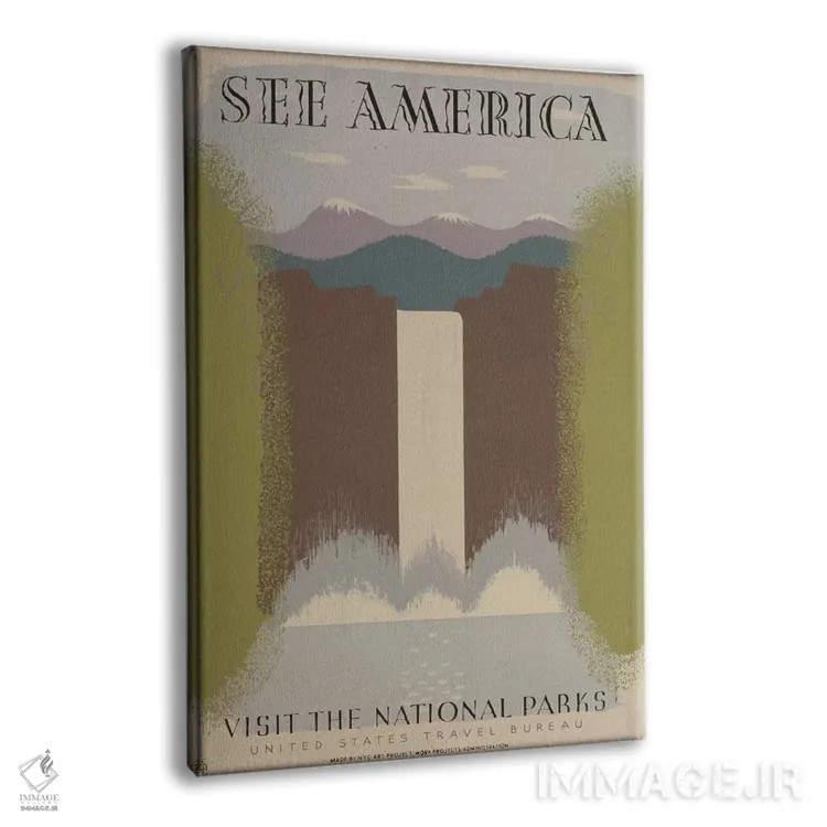 تابلو مدرن "از پارک های ملی دیدن کنید" اثر کتابخانه کنگره - نمای پرسپکتیو محصول