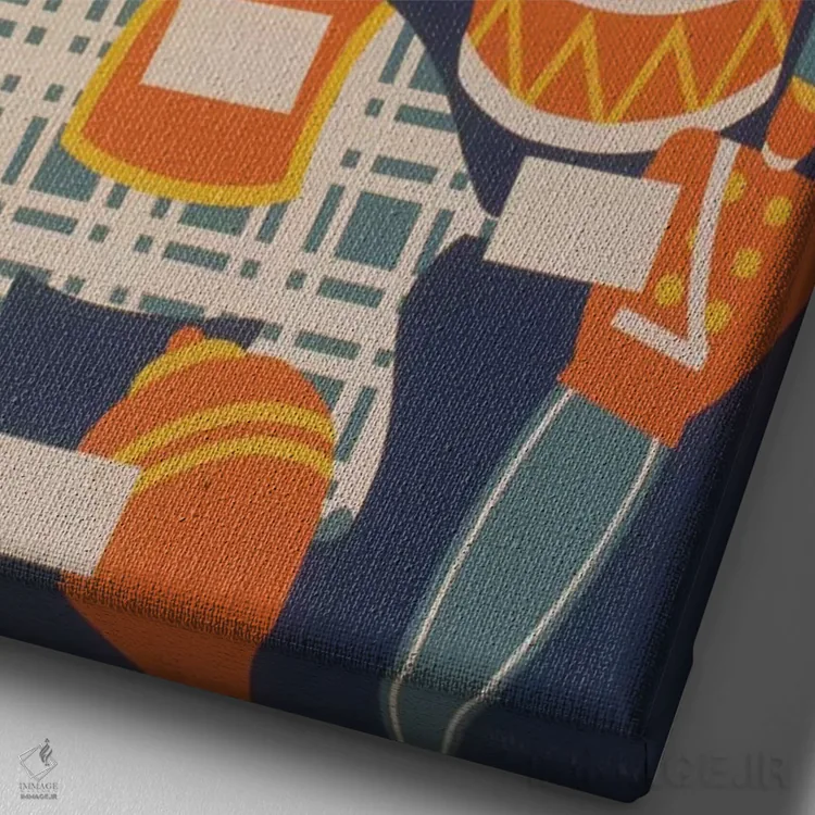 تابلو مدرن "فروش اسباب بازی" اثر کتابخانه کنگره - نمای نزدیک بافت بوم