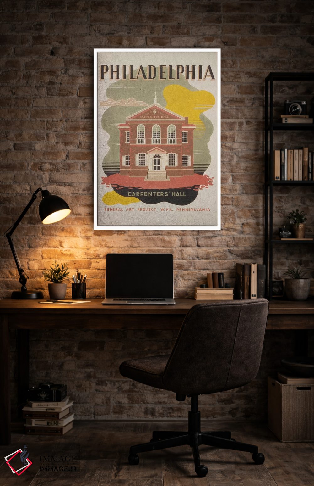 تابلو مدرن "فیلادلفیا" اثر کتابخانه کنگره - D4W