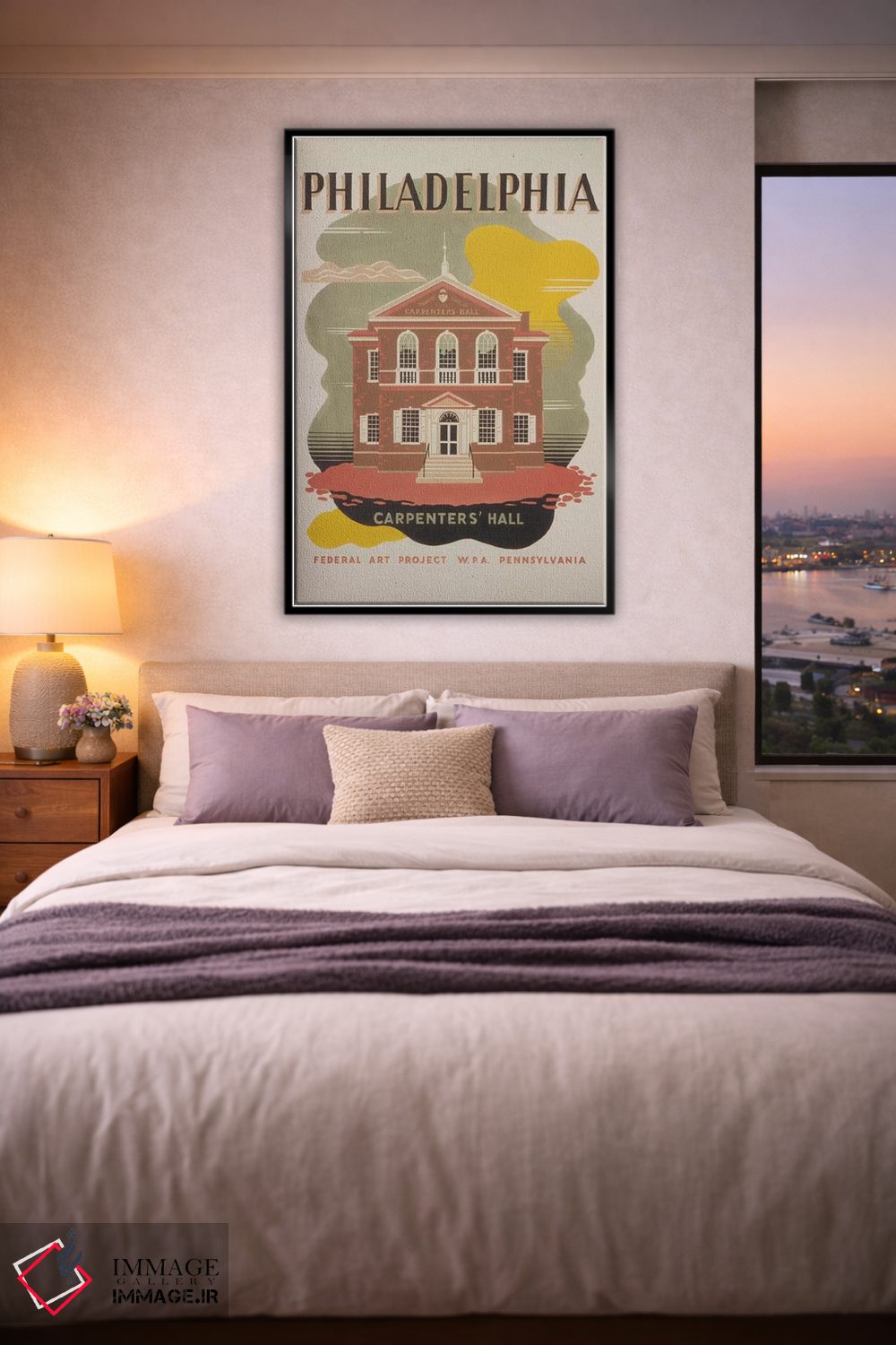 تابلو مدرن "فیلادلفیا" اثر کتابخانه کنگره - D5B