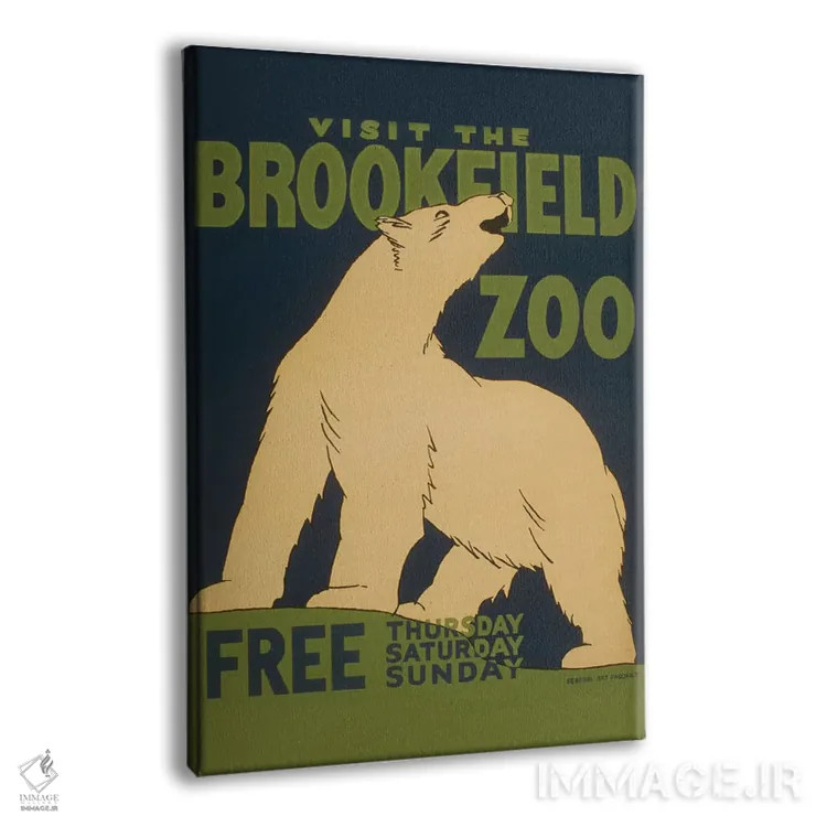 تابلو مدرن "از باغ وحش بروکفیلد دیدن کنید" اثر کتابخانه کنگره - نمای پرسپکتیو محصول