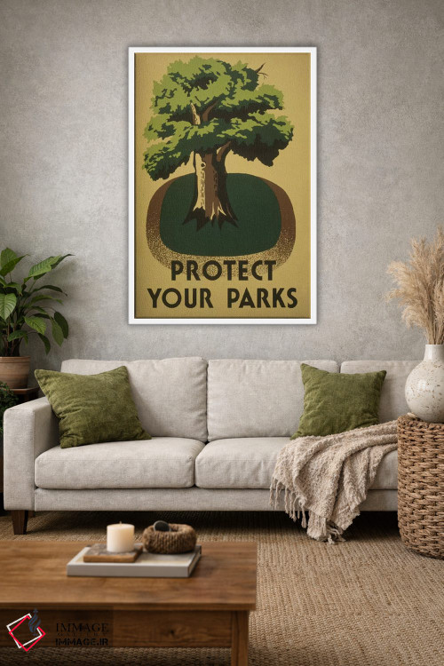 تابلو مدرن "از پارک هایتان محافظت کنید" اثر کتابخانه کنگره - D1W