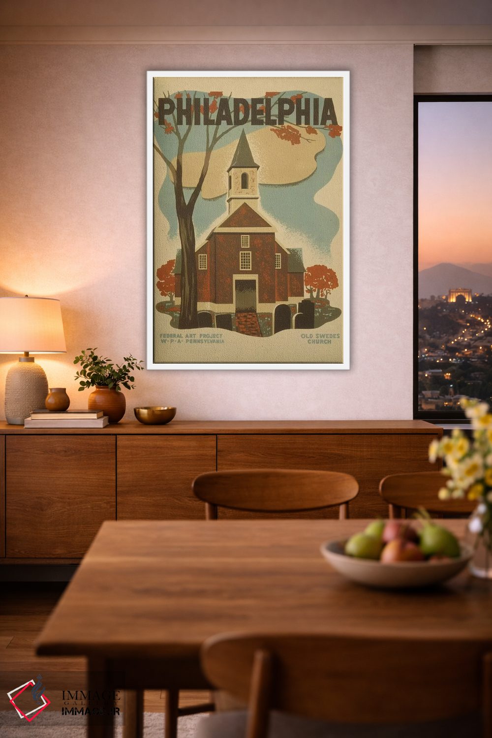 تابلو دکوراتیو "فیلادلفیا" اثر کتابخانه کنگره - D2W