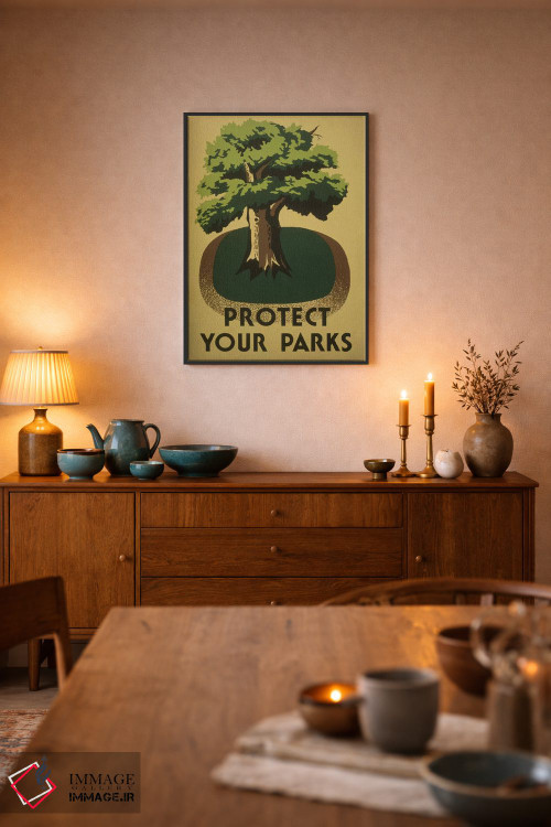 تابلو مدرن "از پارک هایتان محافظت کنید" اثر کتابخانه کنگره - D6B